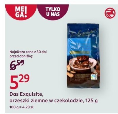 Orzechy ziemne w czekoladzie promocja w Rossmann
