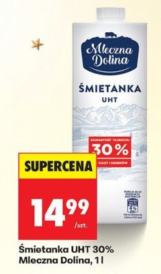 Śmietanka UHT 30% 1 l promocja w Biedronka