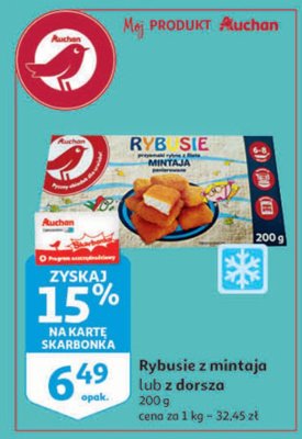 Rybusie z dorsza Auchan różnorodne (logo czerwone) promocja