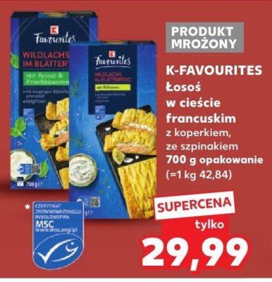 Łosoś w cieście francuskim ze szpinakiem 700 g promocja w Kaufland