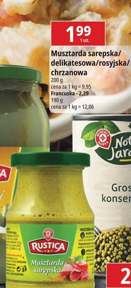 Musztarda delikatesowa Wiod膮ca marka rustica promocja