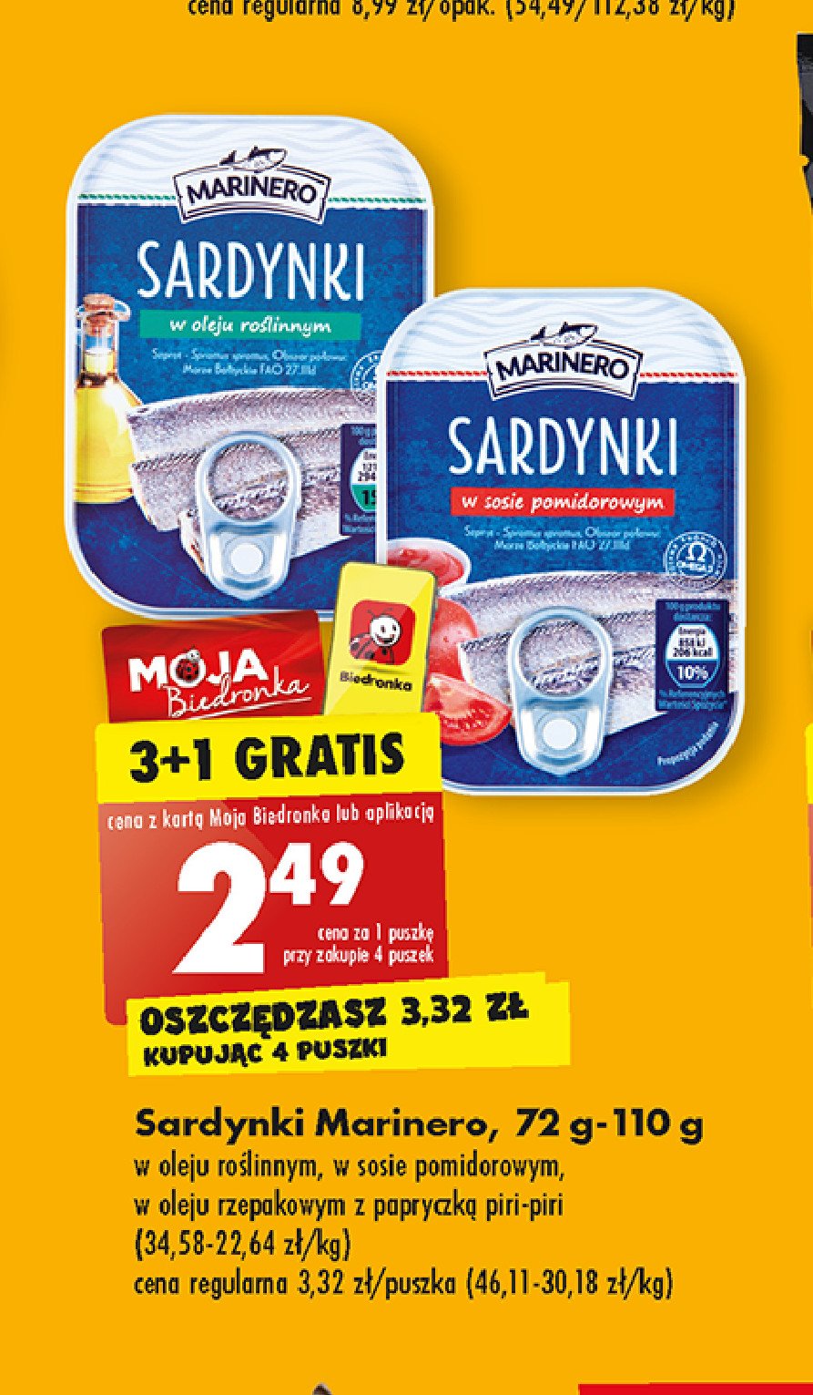Sardynki w oleju rzepakowym z cytryn膮 Marinero promocja
