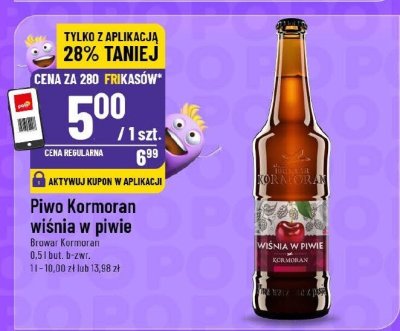 Piwo Kormoran wiśnia w piwie promocja w POLOmarket
