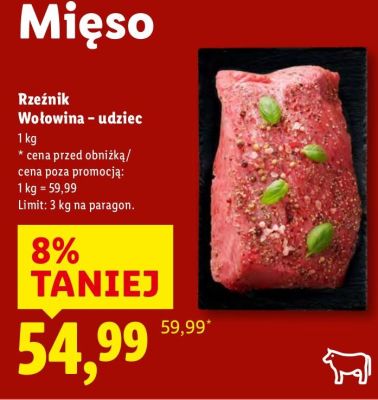 Wołowina - udziec promocja w Lidl