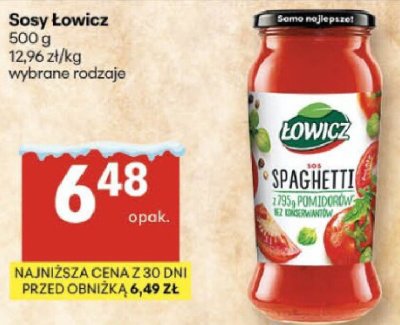 Sosy Lowicz 500 g promocja w Delikatesy Centrum