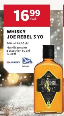 Whisky Joe Rebel 3 YO 200 ml promocja w Stokrotka