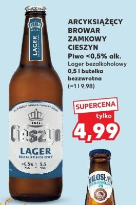 Piwo <0,5% alk. Lager bezalkoholowy  promocja w Kaufland