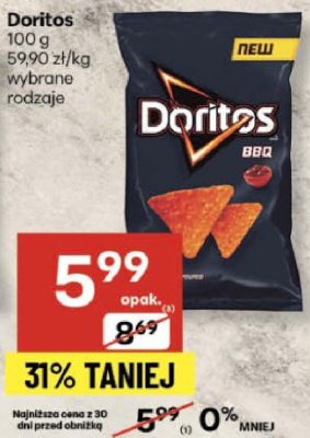 Chipsy Doritos promocja w Delikatesy Centrum