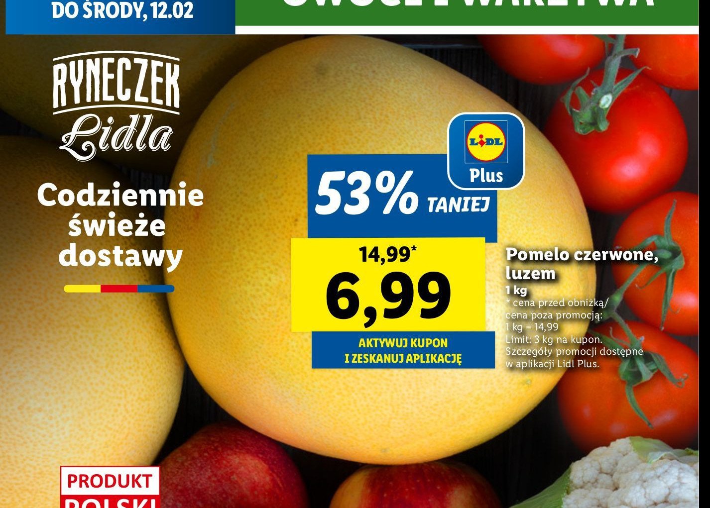 Pomelo czerwone promocja w Lidl