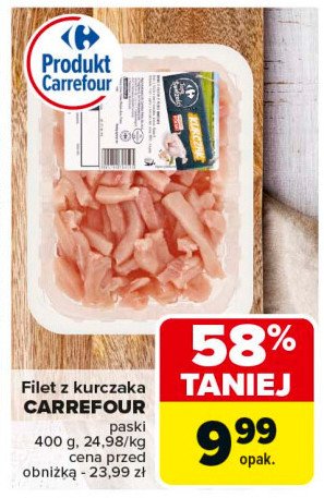 Filet z piersi kurczaka paski Carrefour promocja