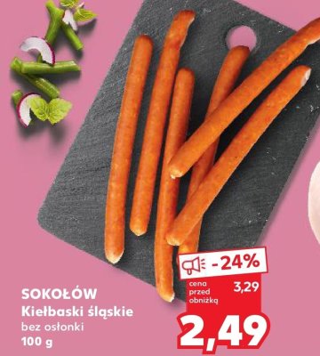 Kiełbaski śląskie bez osłonki promocja w Kaufland