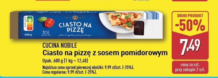 Ciasto na pizzę z sosem pomidorowym Cucina nobile promocja