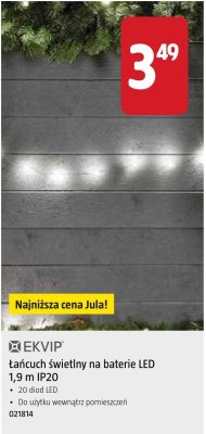 Łańcuch świetlny na baterie LED EKVIP 1,9 m IP20 promocja w Jula