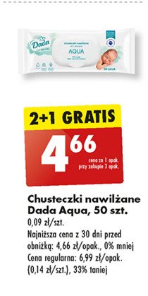 Chusteczki nawilżane aqua Dada promocja w Biedronka