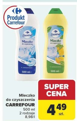 Mleczko do czyszczenia Carrefour 500 ml promocja w Carrefour