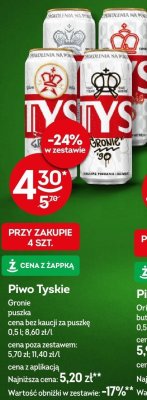 Piwo Tyskie Gronie puszka promocja w Żabka