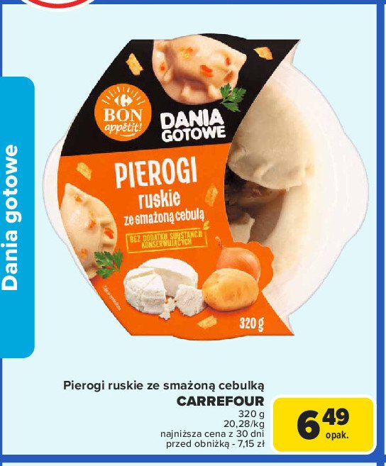 Pierogi ruskie Carrefour bon appetit! promocja w Carrefour Market