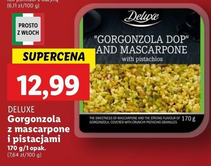 Gorgonzola mascarpone z pistacjami Deluxe promocja