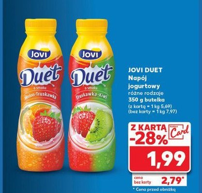 Jogurt melon-truskawka Jovi duet promocja