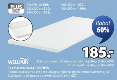 Topmaterac FRYA promocja w Jysk