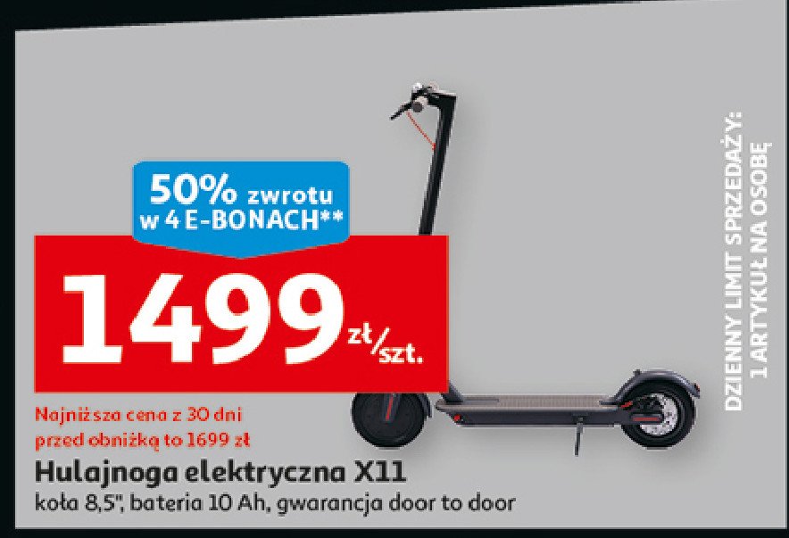 Hulajnoga x11 8.5" promocja w Auchan