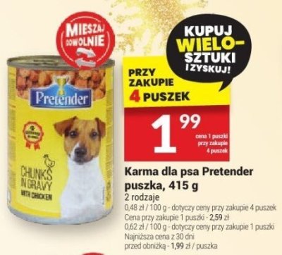 Karma dla psa Pretender puszka, 415 g promocja w Twój Market