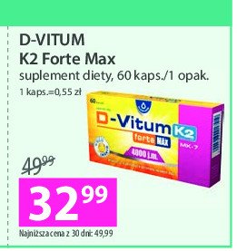 Kapsułki D-VITUM FORTE K2 promocja