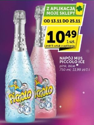 Napój musujący Piccolo Ice pink, blue promocja w Groszek