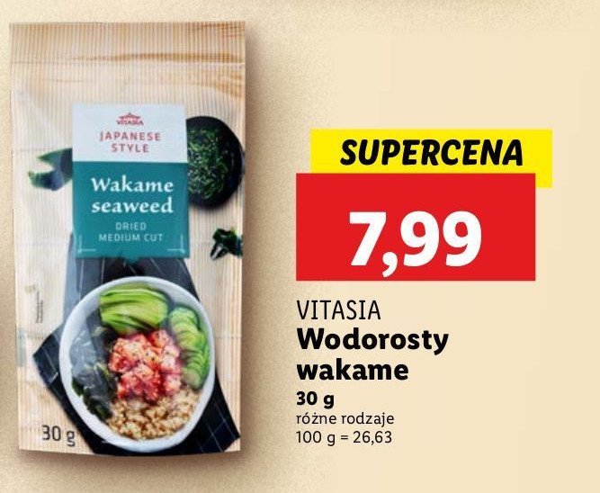 Wodorosty wakame Vitasia promocja