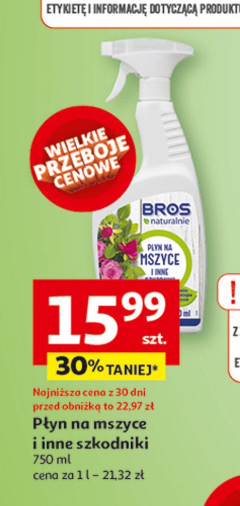 Płyn na mszyce i inne szkodniki Bros naturalnie promocja w Auchan