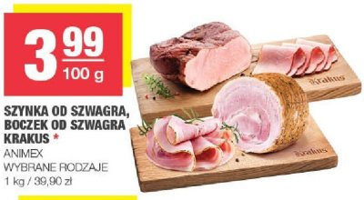 Szynka od szwagra, Boczek od szwagra Krakus Animex wybrane rodzaje promocja w SPAR