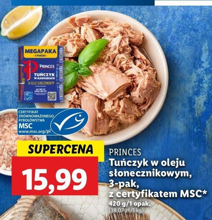 Tuńczyk w kawałkach w oleju słonecznikowym Princes promocja