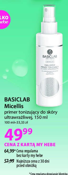 Tonik do skóry wrażliwej Basiclab micellis promocja