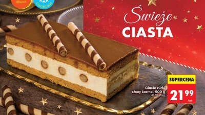 Ciasto rurki słony karmel promocja w Biedronka