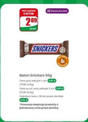 Baton 50 g promocja w Dino