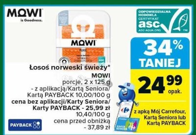 Łosoś norweski świeży MOWI promocja w Carrefour Market