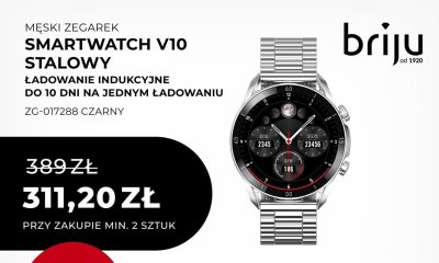 Smartwatch V10 Stalowy Czarny ZG-017288 promocja w Briju