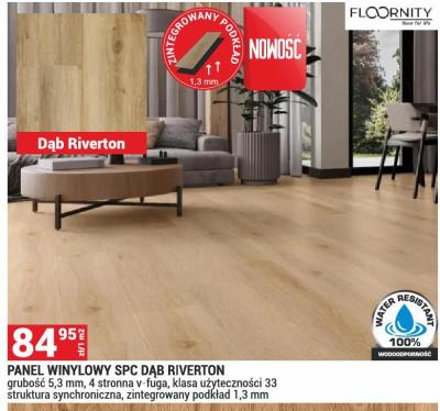 Panel winylowy SPC Dąb Riverton FLOORNITY promocja w Merkury Market