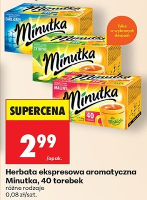 Herbata ekspresowa aromatyczna  promocja w Biedronka