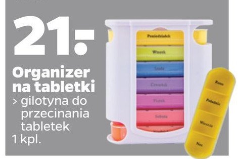 Organizer na tabletki z gilotyn膮 promocja