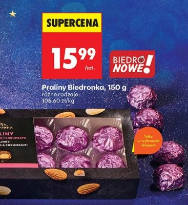 Praliny różne rodzaje promocja w Biedronka