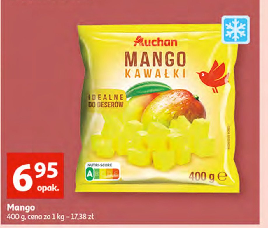 Mango Auchan różnorodne (logo czerwone) promocja