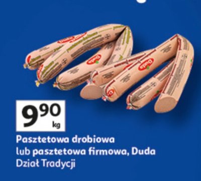 Pasztetowa drobiowa lub pasztetowe firmowe Duda promocja w Auchan