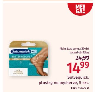 Plastry na pęcherze i otarcia Salvequick promocja w Rossmann