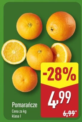 Pomarańcze klasa I promocja w Aldi