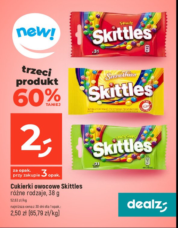 Cukierki smoothies Skittles promocja