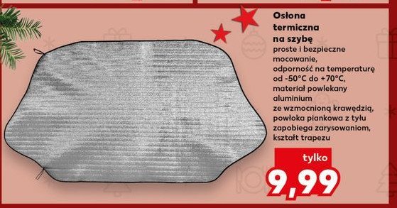 Osłona termiczna na przednią szybę promocja w Kaufland