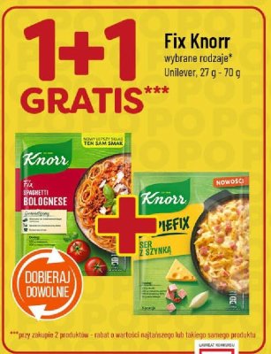 Fix Knorr wybrane rodzaje Unilevera 27 g - 70 g promocja w POLOmarket