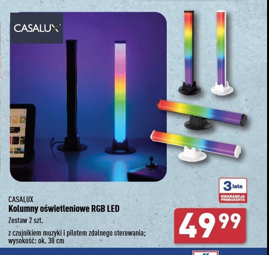 Kolumna oświetleniowa rgb led 30 cm Casalux promocja