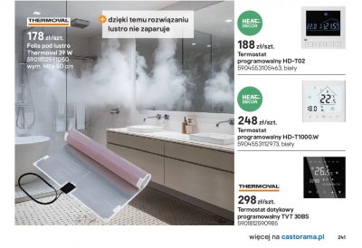 Folia pod lustro Thermoval 39 W promocja w Castorama